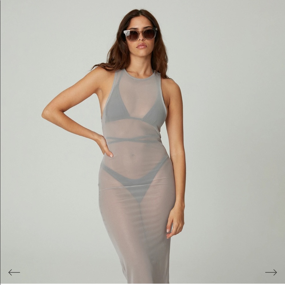 KITH Women Rhea Sheer Midi Cover Up